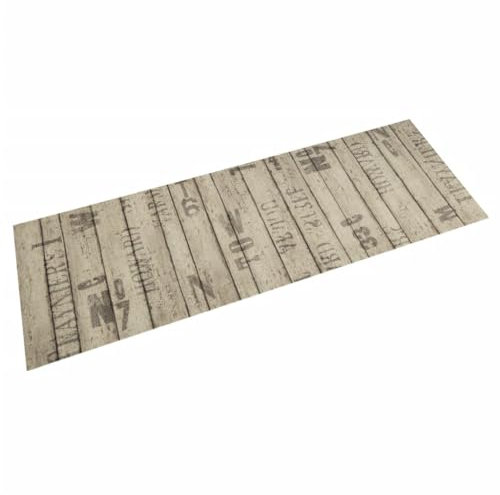 vidaXL Küchenteppich, Küchenläufer rutschfest Waschbar, Teppichläufer für Innen Außen, Teppich Läufer Küchenmatte, Zaun 45x150cm Samt