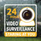 6pcs Video Surveillance Signs, 24 hour Surveillance Sticker Self-Adhesive Warning Safety Decals for CCTV Camera Security Sign Smile Your on Camera Signs for Home Indoor Outdoor Office Hotel Shop