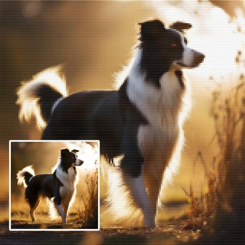 Diamond Painting Eigenes Foto, 5D Diamond Painting Personalisiert mit Voll Diamond Painting Zubehör Set, Private Custom Ihr Selbst Gestalten Bild Bastelset, Geschenk Mädchen, Zimmer Deko,25x25cm F-53