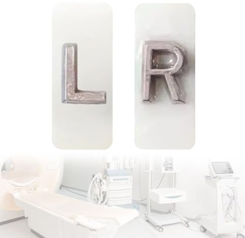 X-ray Markers with Initials - Lead Letters L & R Sign, Radiology Darkroom Supplies, 100Pcs for Each Letter