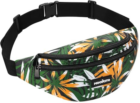 MOCOCITO Bauchtasche Gürteltasche für Damen und Herren, Hüfttasche, Brusttasche Groß Handytasche 120CM/135CM Gurt Verstellbarer für Outdoor Sport Camping Wandern Fahrrad Geschenke für Frauen Männe