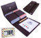 Spielkarten-Set mit 2 Packs im Lederetui - Mit 2 Decks Standard Spielkarten, Bleistift und Punkteblock - Auch zur Aufbewahrung von Bridge-Size Poker-Karten für Outdoor geeignet