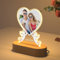 HOBULL Fotorahmen Personalisiert Foto Herz Bilderrahmen Beleuchtung, LED Bild Acryl Glas Personalisierte Geschenke mit Foto, Fotogeschenk für Frauen Freundin Geburtstag Jahrestag Valentinstag