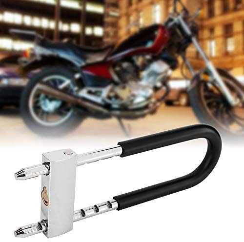 Candado en U para Bicicleta, Candado para Bicicleta en U de 11x3,3x0,8 Pulgadas, Candado en Forma de U Resistente, Candados Antirrobo de Acero + PVC, Candado para Bicicleta con 3