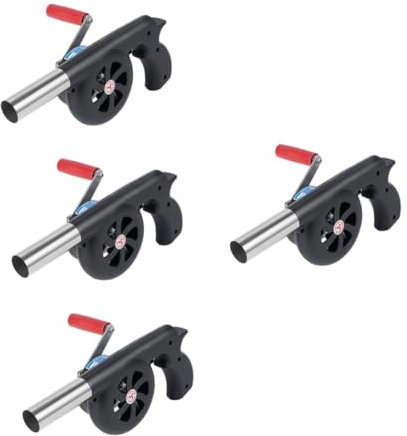 BESPORTBLE 4 Pièces Ventilateur Barbecue seche'cheveux sèche-Cheveux Barbecue portatif Souffleur de Camping accesoire Barbecue souffleur de feu souffleur d'incendie Professionnel Plastique