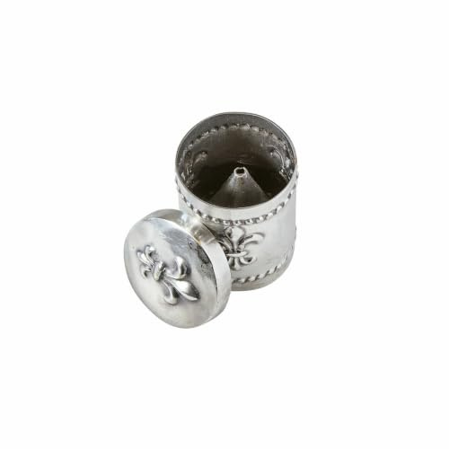 Loberon Kerzenanspitzer Fleur De LYS, antiksilber | zum Anspitzen von Stabkerzen - Nostalgische Ornamente - Hübsch Verziert - Kerzenzubehör - Kerzenaccessoires - Messing