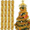 Kalamakala Ghirlanda Albero di Natale, 4pcs Ghirlanda di Natale Tinsel, Festoni Albero di Natale, Ghirlanda Orpelli Natalizia per Albero Natalizie Decorazioni Casa Interno Esterni, Oro