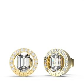 Guess Damen-Ohrringe Ohrstecker Tiny Dancer Goldfarben JUBE04654JWYGT-U