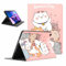 Kueqeay Custodia per Lenovo Tab M10 Gen 3 10.1, Aesthetic Cat Motivo Disegno Flip Cover in pelle PU con Supporto Funzione Soft TPU Antiurto Tablet Case in Silicone, Rosa