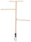 Chicken Perch, Wooden Chick Perch Stand Chicken Enrichment Toys with Iron Ground Plug Chicken Roosting Bars Chicken Ladder Coop Backyard Poultry Accessories for Coop Brooder Bird