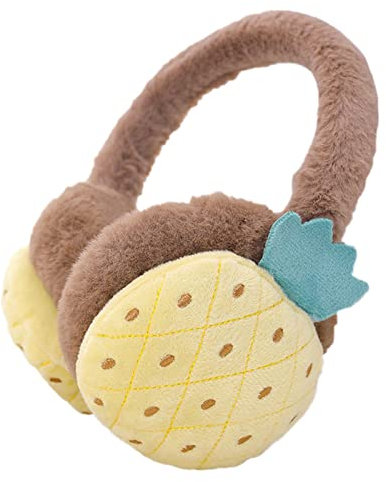 sdhienbb Cache-oreilles en fourrure pour femmes, hommes, filles, garçons, extérieur par temps froid, cache-oreilles marron pour adultes, F, taille unique