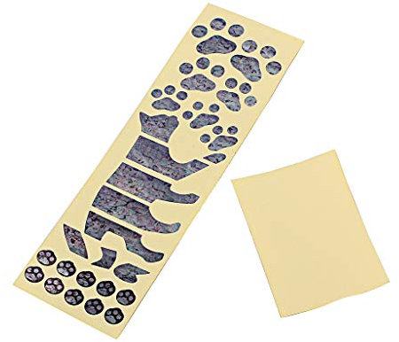 RuiJOTWAT Ukulele – Konzert-Bundmarkierungen, Inlay-Aufkleber, Katzenfußabdruck/Katzenpfoten