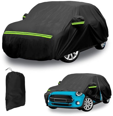 Waterproof Car Cover Replacement for Mini Cooper 5 Door 2013-2024, Replacement for Mini Cooper, 600D Car Cover, Waterproof Sun Protection, UV-Resistant Car Cover, for All Weather Conditions (Black)