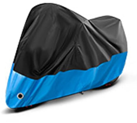 Motorcycle Cover for KTM 1290 Super Duke R Outdoor Motorbike Covers Motorcycle Protective Cover With Keyhole Motorcycle Protective Cover,Black blue-265 * 105 * 125CM