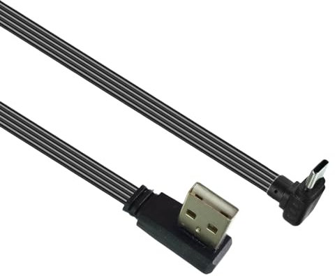 YIGZYCN Câble plat USB 2.0 mâle vers USB C type C mâle coudé pour FPV, disque et téléphone