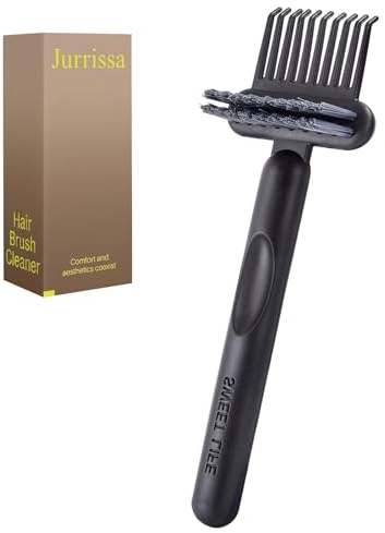 Jurrissa Hair Brush Cleaning Tool, 2-in-1 Cleaner Tool, Portable Cleaning Tool for Brush Comb Keyboard, Remover Rake for Removing Hair Dust, Home and Salon Use(Black)