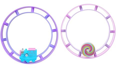 Abaodam 2pcs Cartoon Clockwork Rolling Lollipop Train Toy Educational Track Toys for Boys and Girls