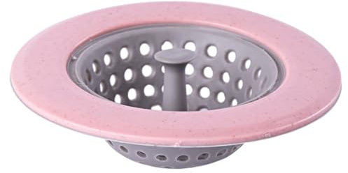 AMSLSIU Filtro per lavello da cucina Ampia applicazione Facile da pulire Silicone resistente Facile da installare Scarico per lavandino in silicone con gel di silice, Rosa