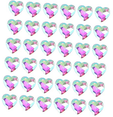 DOITOOL 60stücke Herz Form Handwerk Ornamente Telefon Fall Diy Dekore Glas Diy Dekore