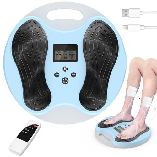 Medic Durchblutungsstimulator für Füße & Beine, EMS Fußmassageräte, lindert Neuropathie, Knie- & Beinschmerzen, fördert die Fußdurchblutung – Elektrischer TENS Stimulator mit 4