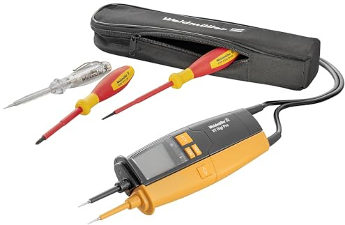 Weidmüller VT DIGI PRO Werkzeug-Set, 5-teilig, Spannungsprüfer 1-1000V AC/1500V DC, VDE Schraubendreher, Phasenprüfer, mit Tasche