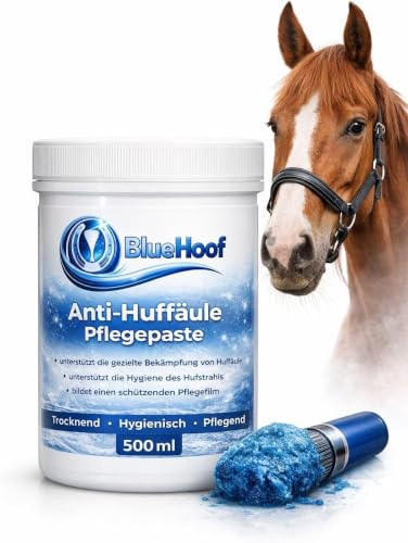 WIRSCHDA Living BlueHoof Strahlfäule Paste für Pferde – Hufpflege gegen Strahlfäule & Hufprobleme – trocknend & pflegend – 250 ml