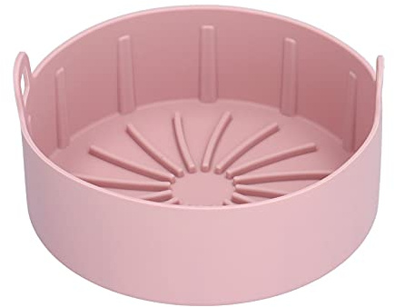 Reusable Silicone Pot Replacement Kitchen Electric Fryer Basket Tray Baking Accessory 20℃220℃ (16 cm un pezzo rosa)