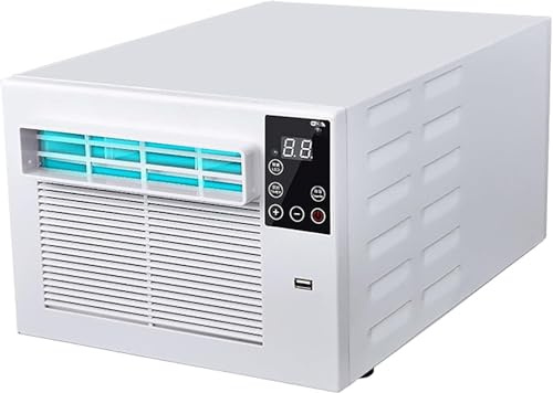 Aire acondicionado portátil, unidad de enfriamiento de 50 pies cuadrados con deshumidificador, mini aire acondicionado compacto para dormitorio, operación silenciosa de susurros, ahorro de energía 280