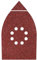 wolfcraft 6 Haft-Schleifblätter für Holz und Metall I 1760000 I 107 x 142 mm I Körnung 80, 120, 240 I für Multischleifer, Deltaschleifer, Dreieckschleifer I hohe Standzeit