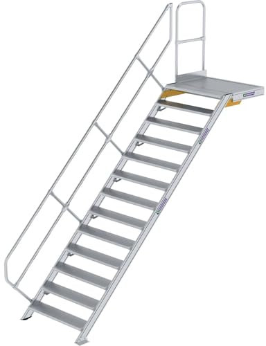 Aluminium-Treppe mit Plattform,45° 300473