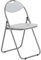 Harbour Housewares Gepolsterte Klappstühle - einfach zu verstauender Metallrahmen, Büro-Schreibtisch-Schlafzimmer-Sitzgelegenheit - maximale Belastung: 114 kg - Weiß