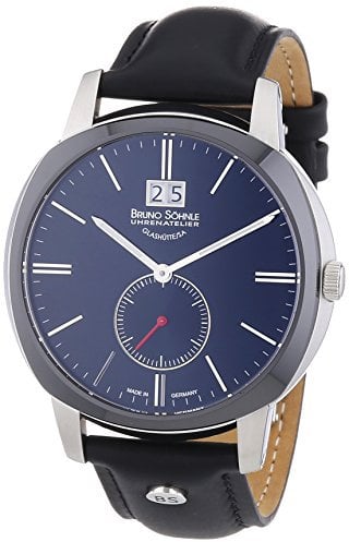 Bruno Söhnle Herren-Armbanduhr XL Analog Quarz Leder 17-73146-741