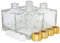 Feel Fragrance ™'s Large Square Glass Diffuser Bottles Set of 4-3.7 High,180ml 6.1 fl oz. Fragrance Accessories Use for Diy Replacement Reed Diffuser Sets with Essential Oils,Reed Sticks.
