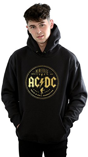 AC/DC Men's Rock N Roll Damnation Hoodie Small Black