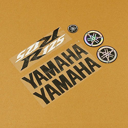 schwarz/schwarz/weiß, Set mit 5 Aufklebern von Yamaha – YZF-R125 08-17