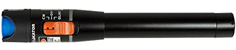 LogiLink Professional WZ0049 LWL Durchgangsprüfer (Fiber Checker) 10mW für 2,5 + 1,25 Hülsen, Schwarz