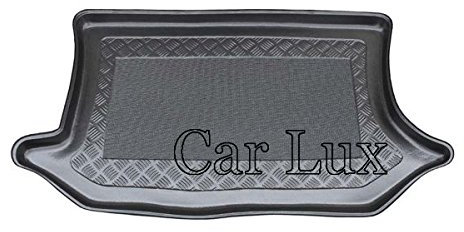 Car Lux AR04841 - Alfombra Bandeja Cubeta Protector cubre maletero a medida con antideslizante para Fiesta desde 2001-