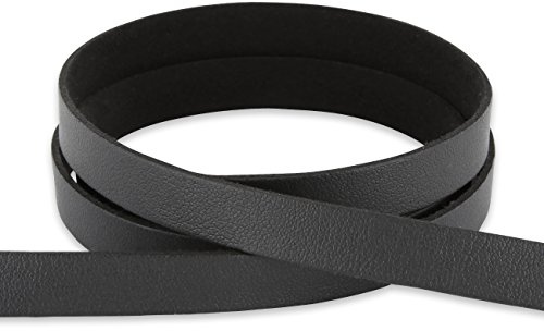 AURORIS - weiches flaches Band aus Lederimitat Farbe/Breite/Länge wählbar - Variante: schwarz/Breite 20mm / Länge 10m
