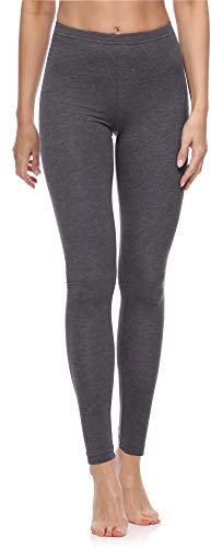 Merry Style Leggings Damen Baumwolle für das ganze Jahr Bequeme Leggings Blickdicht Damen Ideal für Yoga Sport Gym und Freizeit MS10-198 (Dunkelmelange, XXL)