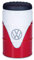 BRISA VW Collection - Volkswagen Ölfass-Möbel-Party-Hocker-Sitz-Bar-Stuhl im T1 Bus Design mit Stauraum (Bus Front/Weiß & Rot)
