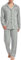 iClosam Ensemble Pyjama Homme à Manches Longues Col V Pyjama Coton à Carreaux Ensemble de Pyjamas Élastique avec Bouton Loungewear Confortable Hiver