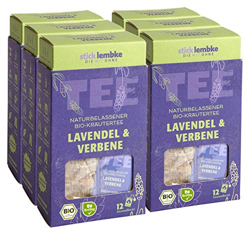 stick & lembke Bio Lavendel & Verbene | 12 x 2,5 g Bio, 6er Pack