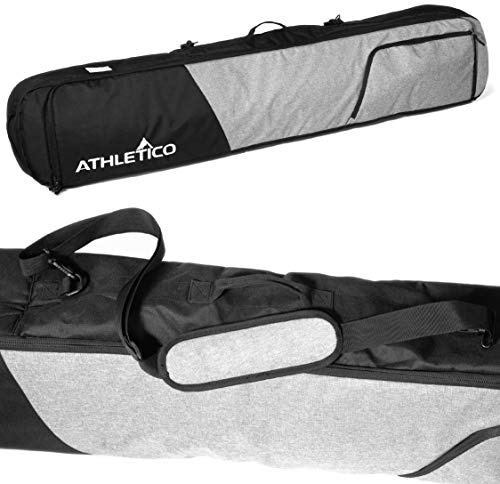 Athletico Peak Snowboard Bag - Padded Snowboard Travel Bag for Air Travel Carries Snow Board Gear Including Snowboarding Boots, Goggles, Etc for Flying (Black/Gray, 157cm)