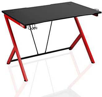 Nitro Concepts D12 Gaming Tisch - Schreibtisch - Computertisch - schwarz/rot NC-GP-DK-010