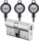 ASSA ABLOY CLIQ Go Starter-Set mit einseitig elektronischem Doppelzylinder 30A/I30, 3 Bluetooth-Nutzerschlüssel, Sicherungskarte - Modulbauweise