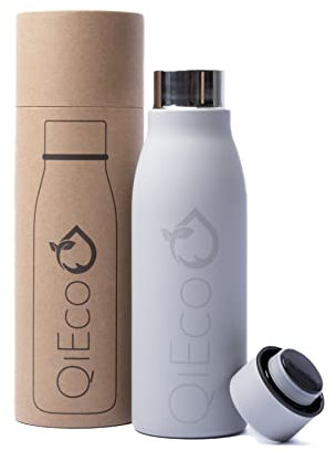 QiEco Botella de hidratación (500 ml) (gris)