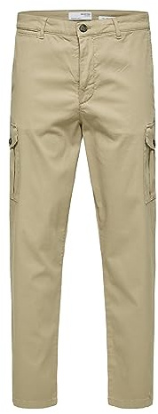 SELECTED HOMME Herren Slhslimtapered-wick 172 Cargo W Noos Hose, Chinchilla, 29W / 32L EU
