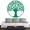 INDIGOS UG - Wandtattoo Wohnzimmer - Wandaufkleber Baum des Lebens - 2 - Lebensbaum Weltenbaum - 60x60 cm - Gruen - Aufkleber Kinderzimmer Schlafzimmer Küche Badezimmer Büro Dekoration