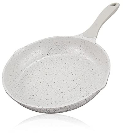 ROSSETTO Poêle à Frire Induction Fonte d'Aluminium avec deux bec verseur Antiadhésif sans PFOA Tous Feux dont Induction (Sandstone, 24cm)