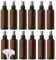 YANCAER 24 Piezas 100ml Marrón Botellas de Spray Pulverizador con Boquilla de Negro, Plastico Botes Spray Vacios Perfume Atomizador Botella de Spray de Viaje para Cosméticos Líquido